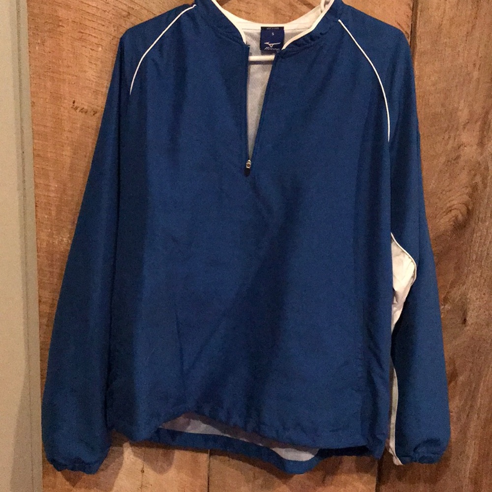 Mizuno Adult Small Royal half zip 💧 proof